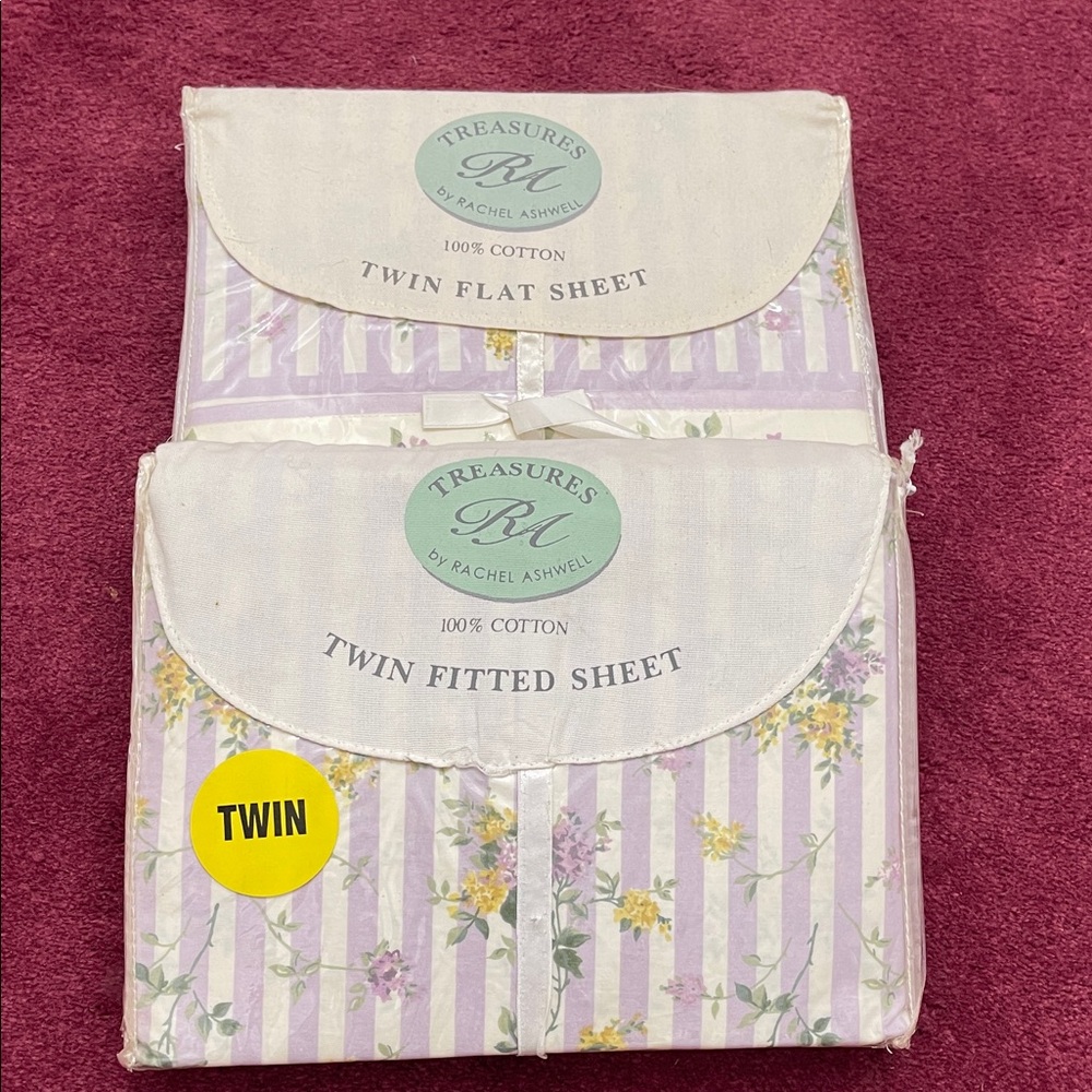 REGENT PARK Treasures by Rachel Ashwell TWIN  sheet set 💜